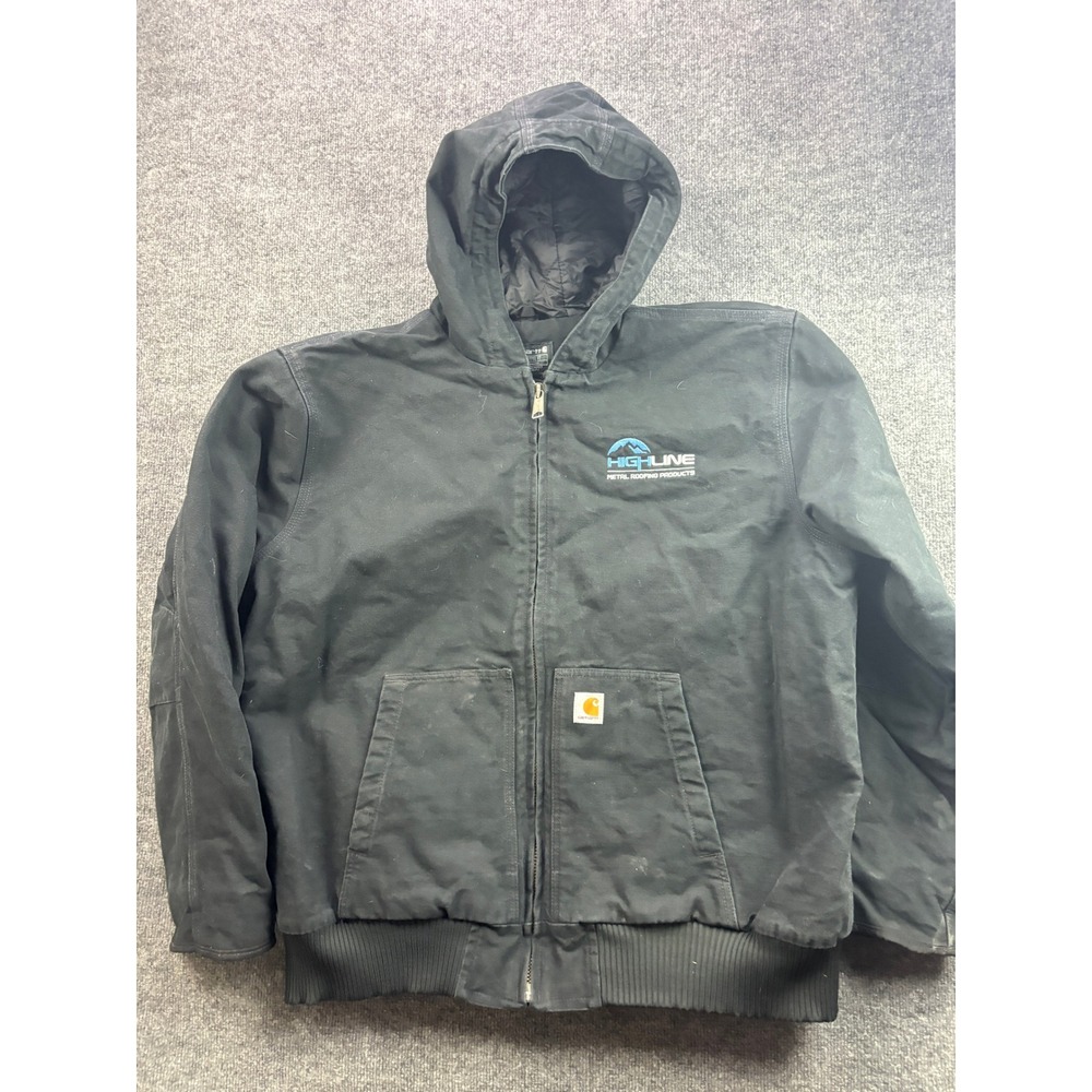 Carhartt Active Jacket Mens 2XL Black J130-M Loose Fit Insulated‎ Work Coat